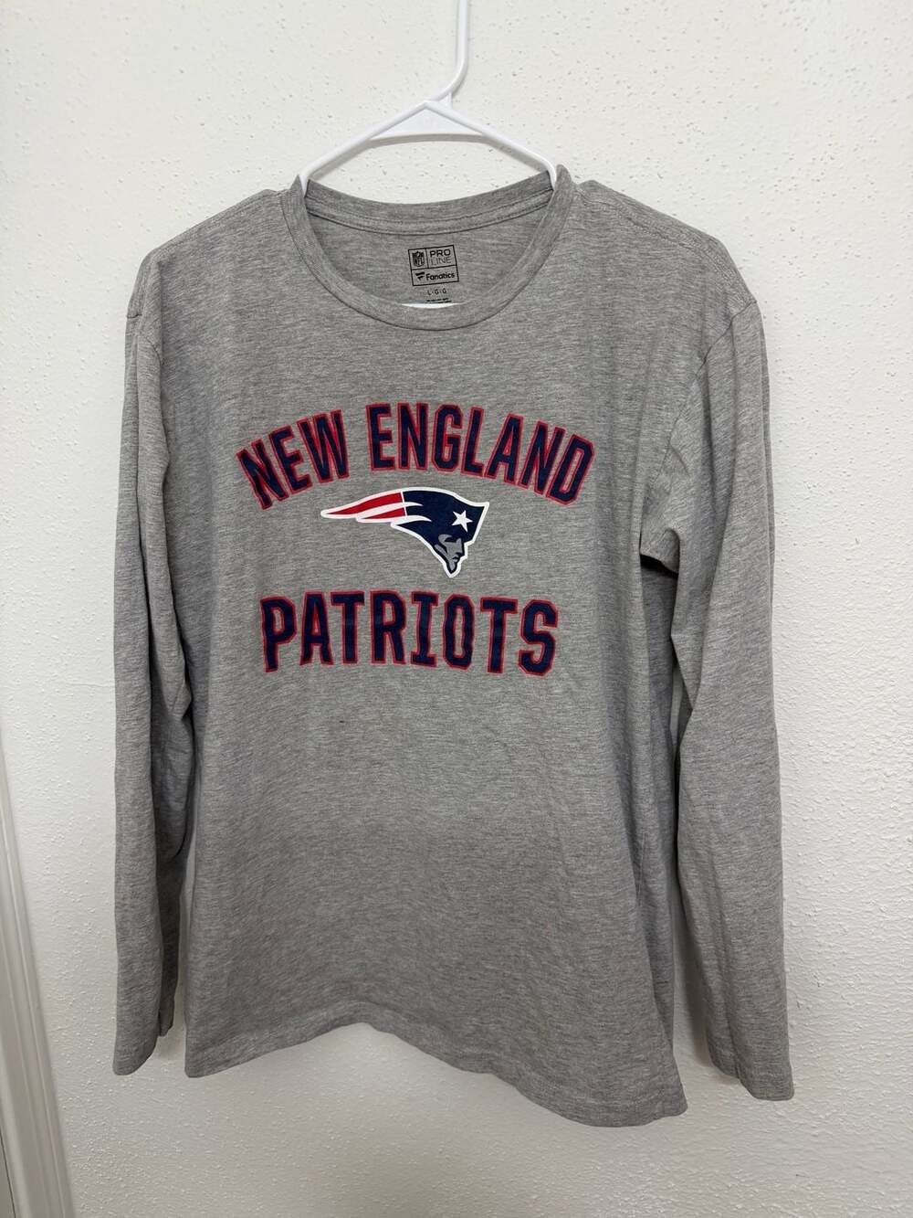 NFL Pro Line Fanatics New England Patriots Long Sleeve T-Shirt Size Large
